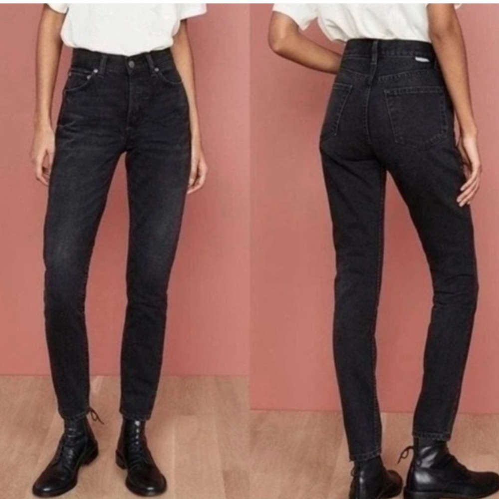 Boyish Jeans NWT 25 Billy Jeans La Strada Black‎ Rigid Skinny Button Fly
